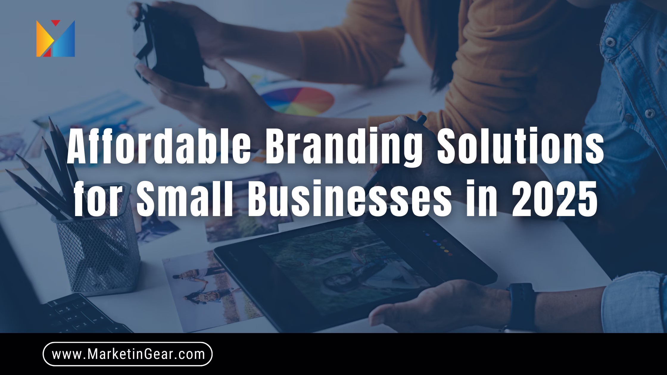 Small business owner creating affordable brand design