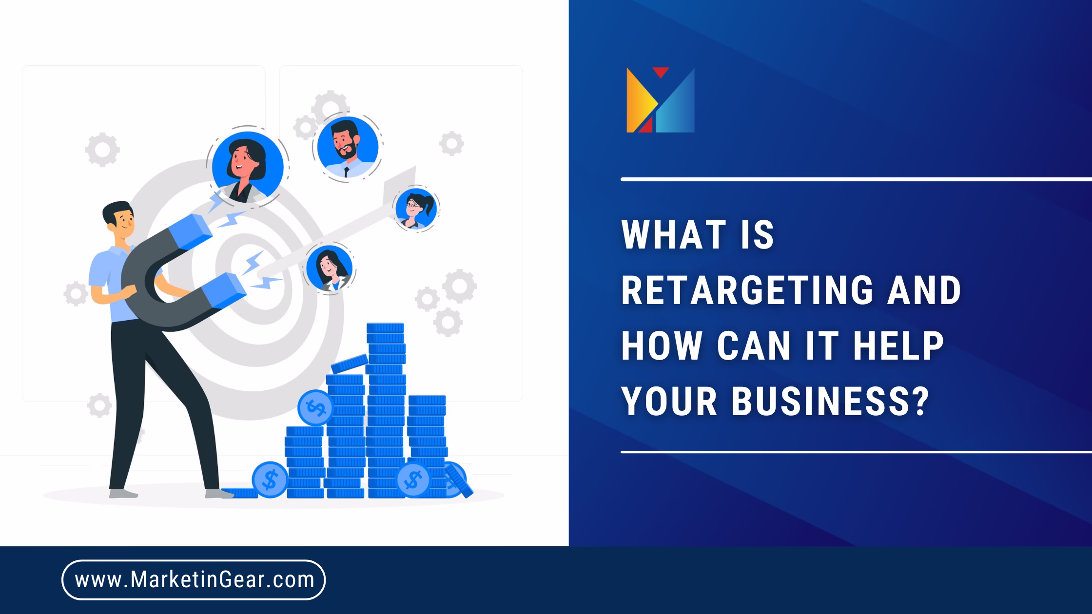 Retargeting ad strategy illustration for small business