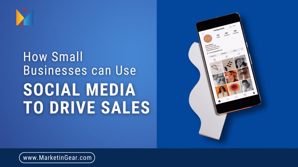 Small business owner using phone to post on social media
