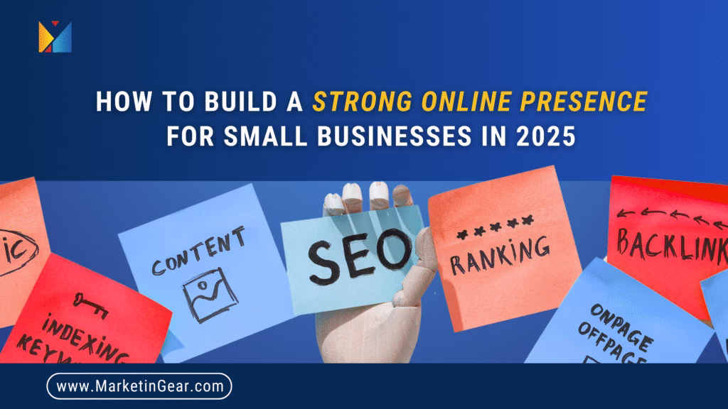 Small business owners building their online presence in 2025