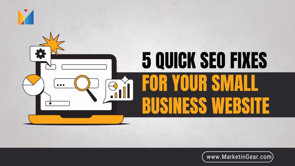 Illustration showing quick SEO improvements for small business websites