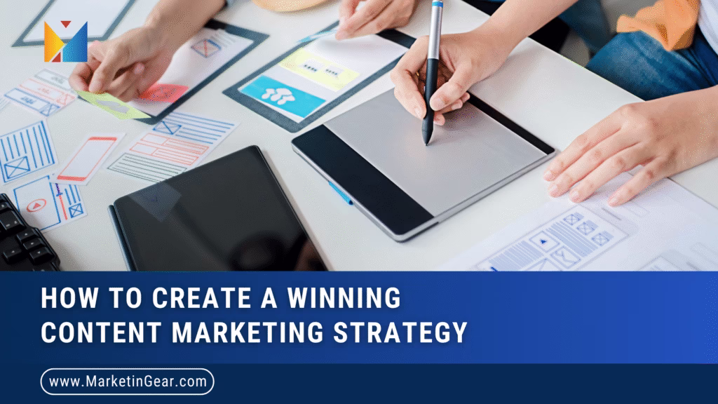 Small business owners planning content strategy