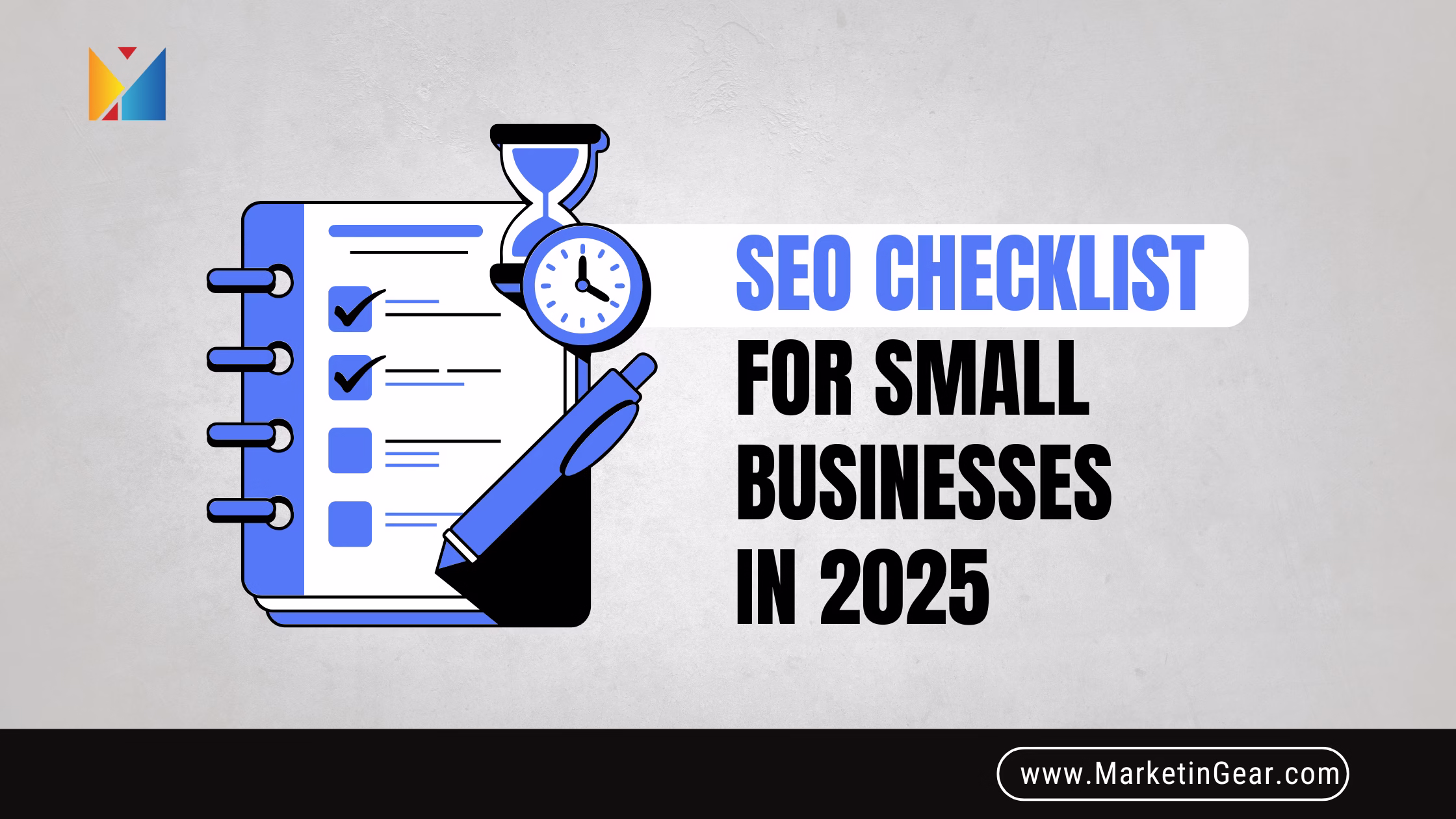 Illustration of SEO checklist for small business success in 2025