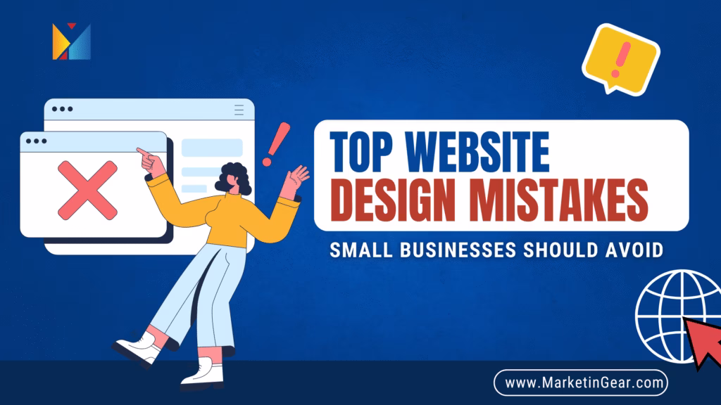 Frustrated user on cluttered business website