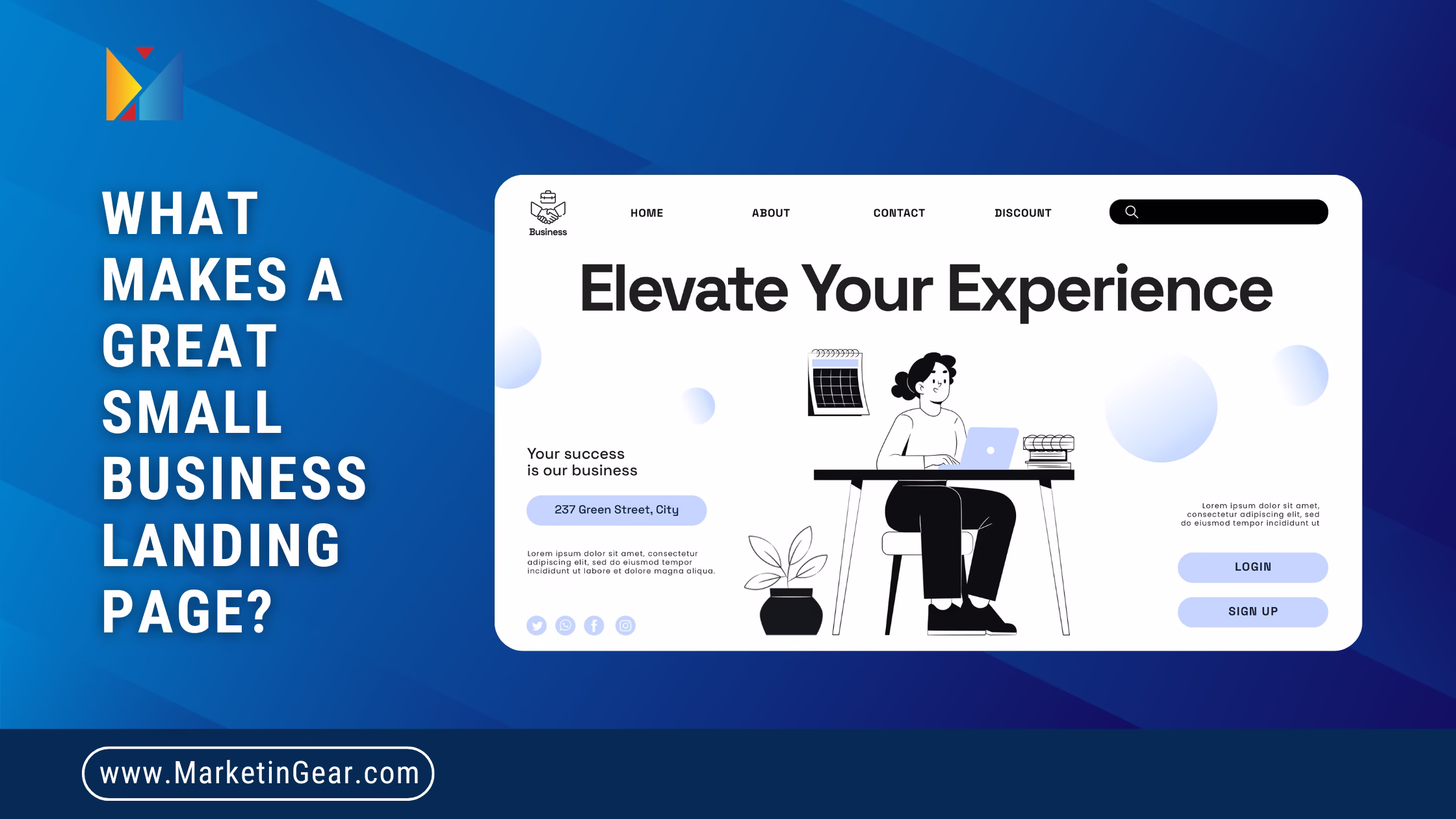 Example of a high-converting small business landing page