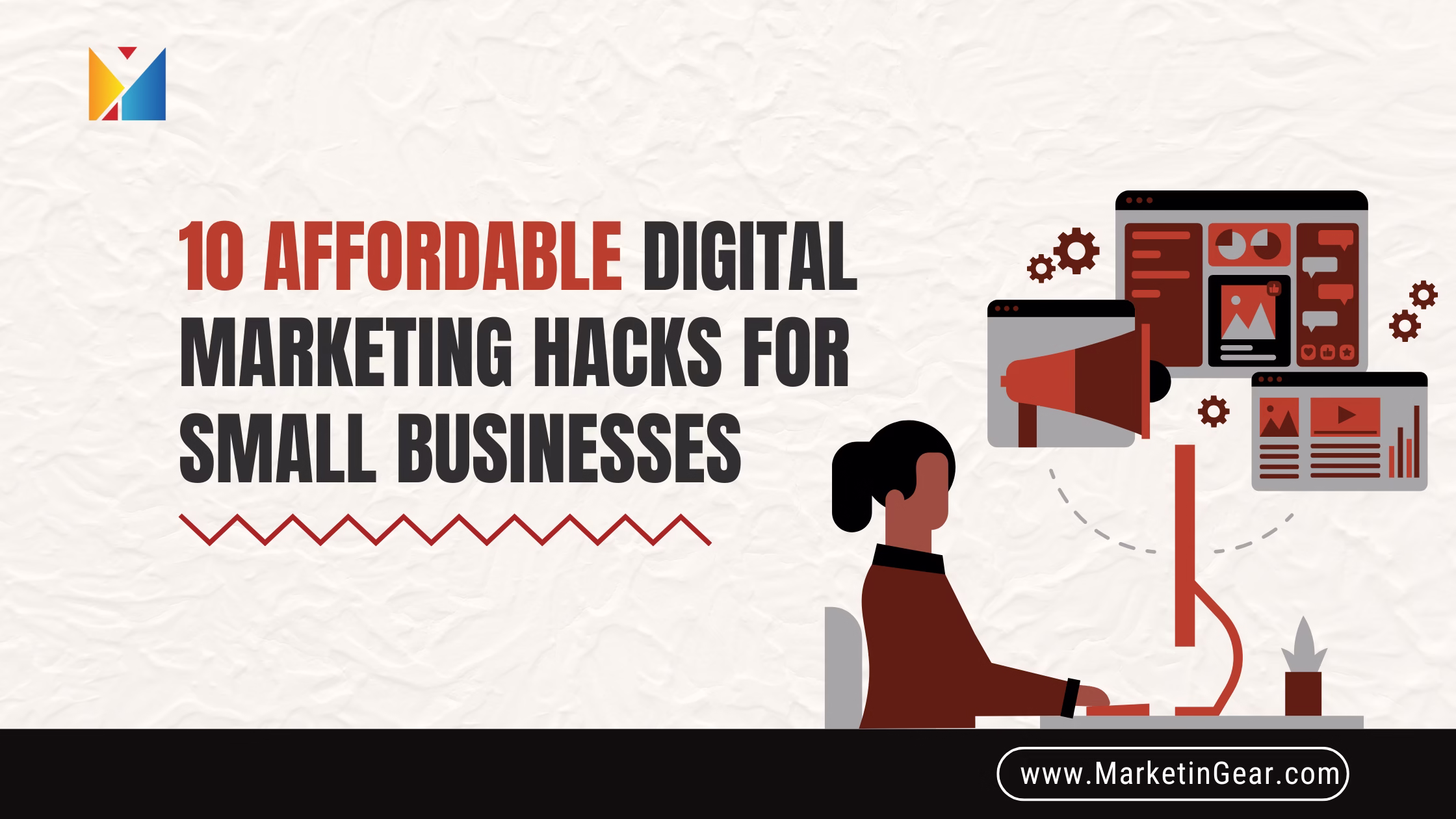 Small business owner using laptop for digital marketing