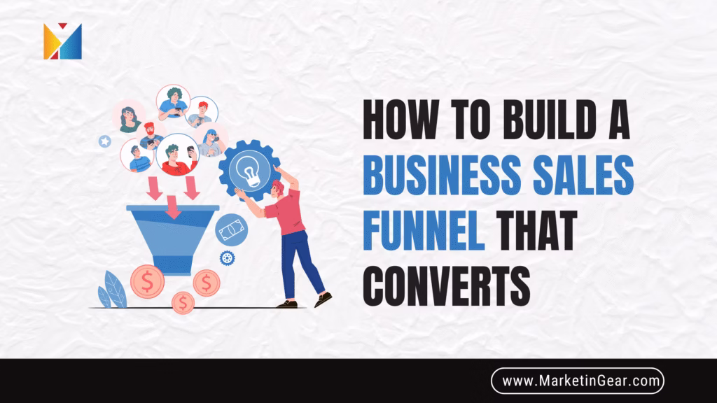 Business sales funnel illustration showing customer journey stages